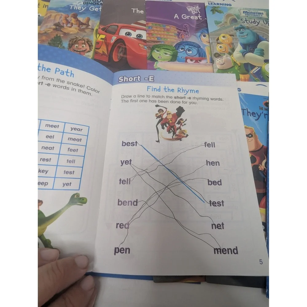 Disney Pixar Phonics Reading Program Scholastic 12 Book Set Kids Learning Early